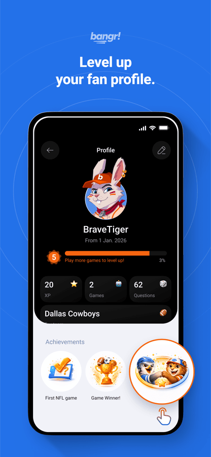 Bangr: level up your fan profile